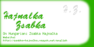 hajnalka zsabka business card